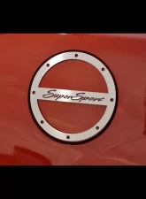American Car Craft Brushed Stainless Steel Super Sport Fuel Door Cover Chevrolet Camaro SS 2010-2019                                     - ACC-102010 - Image 2