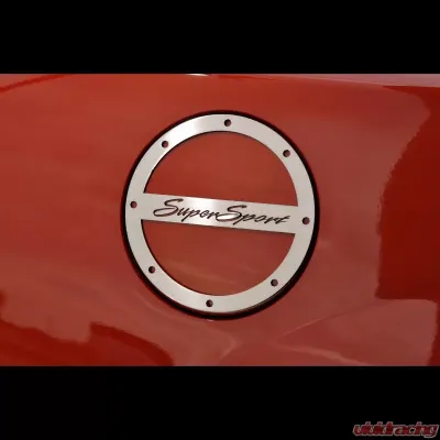 American Car Craft Brushed Stainless Steel Super Sport Fuel Door Cover Chevrolet Camaro SS 2010-2019 - ACC-102010