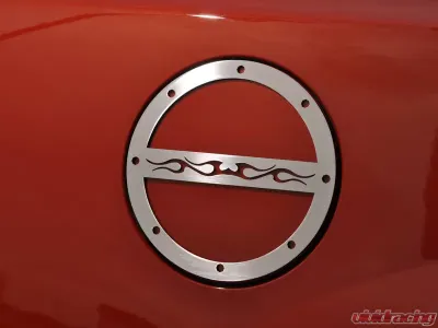American Car Craft Brushed Tribal Flame Fuel Door Cover Chevrolet Camaro 2010-2019 - ACC-102011
