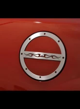 American Car Craft Brushed Tribal Flame Fuel Door Cover Chevrolet Camaro 2010-2019                                     - ACC-102011 - Image 2