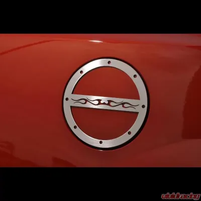 American Car Craft Brushed Tribal Flame Fuel Door Cover Chevrolet Camaro 2010-2019 - ACC-102011