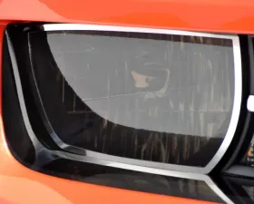 American Car Craft 6pc Stainless Steel & Vinyl Film Headlight Restyling Package w/ Tintend Film Chevrolet Camaro 2010-2013