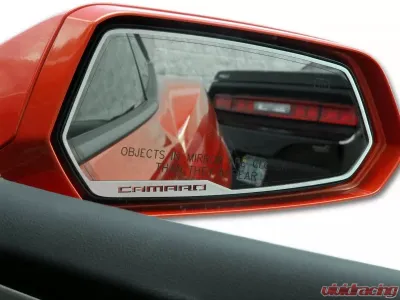 American Car Craft 2Pc Brushed Stainless Steel Side View Mirror Trim Chevrolet Camaro 2010-2013 - ACC-102056