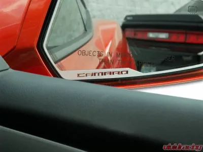 American Car Craft 2Pc Brushed Stainless Steel Side View Mirror Trim Chevrolet Camaro 2010-2013 - ACC-102056