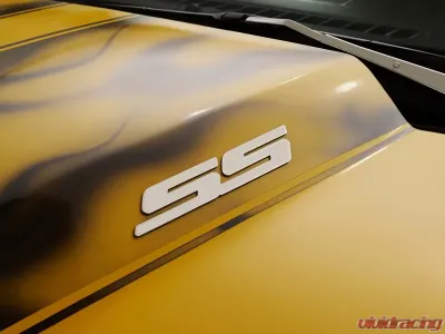 American Car Craft 2Pc Brushed Stainless Steel Exterior Emblem Set Chevrolet Camaro SS - ACC-102093