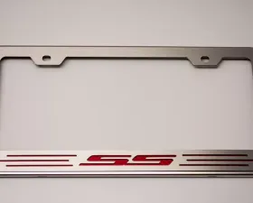 American Car Craft Black Carbon Fiber License Plate Frame w/SS Lettering Chevrolet Camaro SS