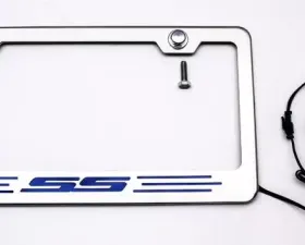 American Car Craft Black Solid License Plate Frame w/SS Lettering Chevrolet Camaro SS