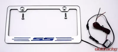 American Car Craft Black Solid License Plate Frame w/SS Lettering Chevrolet Camaro SS - ACC-102097-SBLK