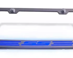 American Car Craft Illuminated Blue License Plate Frame w/SS Lettering Chevrolet Camaro SS