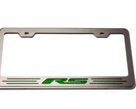 American Car Craft Black Carbon Fiber License Plate Frame w/RS Lettering Chevrolet Camaro RS