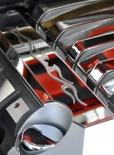 American Car Craft 2Pc Polished Tribal Flame Fuel Rail Covers Chevrolet Camaro SS 2010-2015                                     - ACC-103010 - Image 3