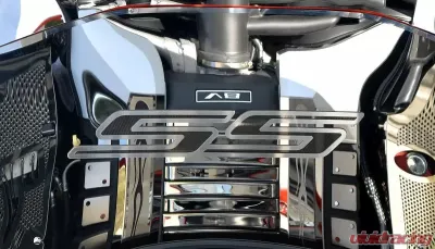 American Car Craft White Carbon Fiber Hood Emblem Chevrolet Camaro SS 2010-2020 - ACC-103018-WHT
