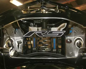 American Car Brushed Stainless Steel Black Carbon Fiber Hood Emblem Chevrolet Camaro RS 2010-2020