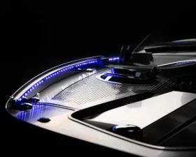 American Car Craft Stainless Inner Fender Liner w/Blue LED Illumination Chevrolet Camaro 2010-2015
