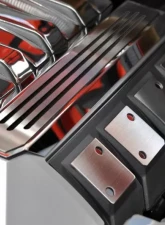 American Car Craft 2Pc Polished/Brushed Garnet Red Fuel Rail Ribbed Covers Chevrolet Camaro SS 2010-2015                                     - ACC-103054-GNRD - Image 3