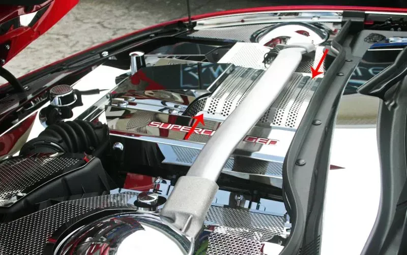 American Car Craft Polished Stainless Steel Supercharger Perforated Plenum Cover Chevrolet Camaro ZL1 2012-2015 - ACC-103059