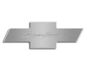 American Car Craft Stainless Black Solid Hood Badge w/Super Sport Emblem Chevrolet Camaro SS 2010-2015