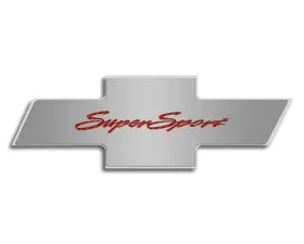 American Car Craft Stainless Garnet Red Hood Badge w/Super Sport Emblem Chevrolet Camaro SS 2010-2015