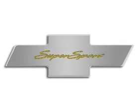 American Car Craft Stainless Purple Carbon Fiber Hood Badge w/Super Sport Emblem Chevrolet Camaro SS 2010-2015