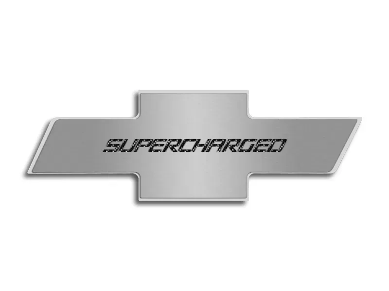 American Car Craft Stainless Steel Garnet Red Hood Badge Supercharged Style Chevrolet Camaro 2010-2015 - ACC-103068-GNRD