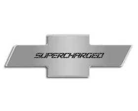 American Car Craft Stainless Steel Black Carbon Fiber Hood Badge Supercharged Style Chevrolet Camaro 2010-2015