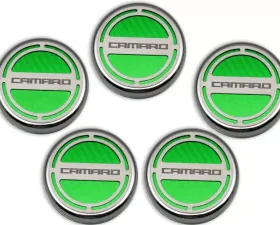 American Car Craft 5Pc Synergy Green Solid Engine Fluid Cap Covers Chevrolet Camaro V6 2010-2015