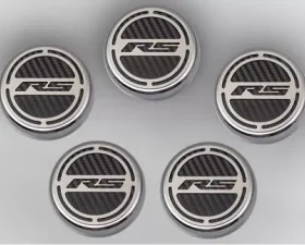 American Car Craft 5Pc Automatic Black Carbon Fiber Engine Fluid Cap Covers Chevrolet Camaro RS 2010-2022