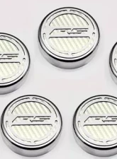 American Car Craft 5Pc Automatic White Carbon Fiber Engine Fluid Cap Covers Chevrolet Camaro RS 2010-2022                                     - ACC-103073-WHT - Image 2