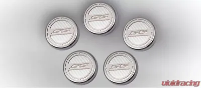 American Car Craft 5Pc Automatic White Carbon Fiber Engine Fluid Cap Covers Chevrolet Camaro SS 2010-2022 - ACC-103074-WHT