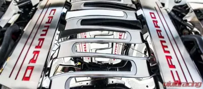 American Car Craft 9pc Brushed/Polished Stainless Steel Plenum Cover Chevrolet Camaro SS 2016-2021 - ACC-103082