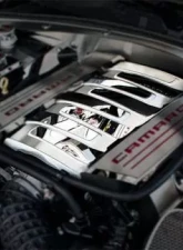 American Car Craft 9pc Brushed/Polished Stainless Steel Plenum Cover Chevrolet Camaro SS 2016-2021                                     - ACC-103082 - Image 3