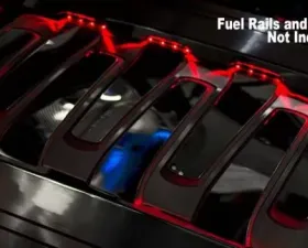 American Car Craft 2Pc Blue LED Illuminated Fuel Rail Kit Chevrolet Camaro SS 2016-2021