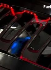 American Car Craft 2Pc Red LED Illuminated Fuel Rail Kit Chevrolet Camaro SS 2016-2021                                     - ACC-103083-RDL - Image 4