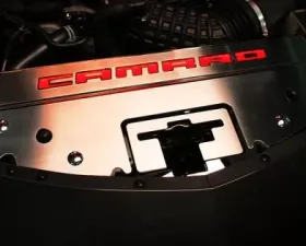 American Car Craft Stainless Illuminated Blue LED Front Header Plate Chevrolet Camaro 2016-2020