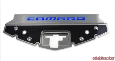 American Car Craft Illuminated Red LED Carbon Fiber Front Header Plate Chevrolet Camaro 2016-2020 - ACC-103099-RDL