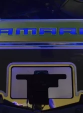 American Car Craft Illuminated Red LED Carbon Fiber Front Header Plate Chevrolet Camaro 2016-2020                                     - ACC-103099-RDL - Image 2