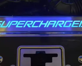 American Car Craft Blue LED Front Header w/Supercharged Top Plate Chevrolet Camaro 2016-2020