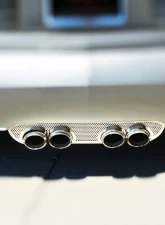 American Car Craft Perforated Stainless w/Polished Trim Exhaust Port Filler Panel Cadillac XLR 2004-2008                                     - ACC-122002 - Image 3