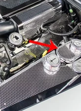 American Car Craft Perforated Stainless Steel Master Cylinder Cover Cadillac XLR 2004-2009                                     - ACC-123003 - Image 3