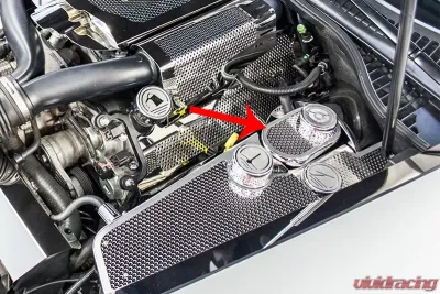 American Car Craft Perforated Stainless Steel Master Cylinder Cover Cadillac XLR 2004-2009 - ACC-123003