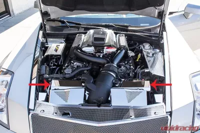 American Car Craft 2Pc Polished Stainless Steel Radiator Cover Cadillac XLR 2004-2009 - ACC-123009