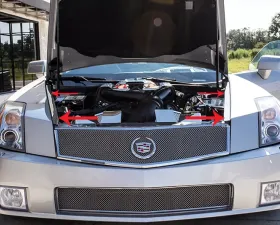 American Car Craft 2Pc Stainless Steel Blue LED Illuminated Fender Caps Cadillac XLR 2004-2009