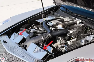 American Car Craft 4Pc Polished Stainless Steel Air Box Covers w/Perforated Inserts Cadillac XLR 2004-2009 - ACC-123011