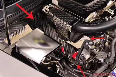 American Car Craft 2Pc Perforated Stainless Steel Lower Fuel Rail Covers Cadillac XLR-V 2006-2009 - ACC-123013