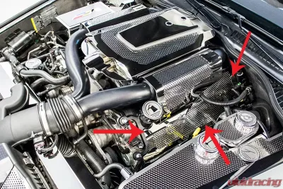 American Car Craft 2Pc Perforated Stainless Steel Lower Fuel Rail Covers Cadillac XLR-V 2006-2009 - ACC-123013