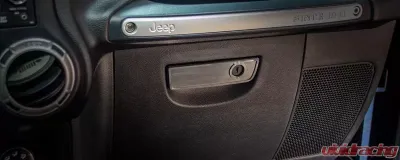 American Car Craft Brushed Stainless Steel Glove Box Handle Trim Jeep Wrangler JK | JKU 2007-2018 - ACC-141016