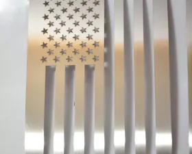 American Car Craft 2Pc Brushed American Pride US Flag Speaker Grilles Jeep Wrangler JK | JKU 2011-2018