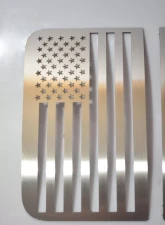 American Car Craft 2Pc Brushed American Pride US Flag Speaker Grilles Jeep Wrangler JK | JKU 2011-2018                                     - ACC-141024 - Image 4