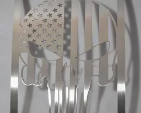 American Car Craft 2Pc Brushed American Pride Patriot Skull Speaker Grilles Jeep Wrangler JK | JKU 2007-2018