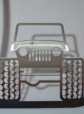 American Car Craft 2Pc Brushed Stainless Steel Off Road Speaker Grilles Jeep Wrangler JK | JKU 2007-2018                                     - ACC-141028 - Image 4